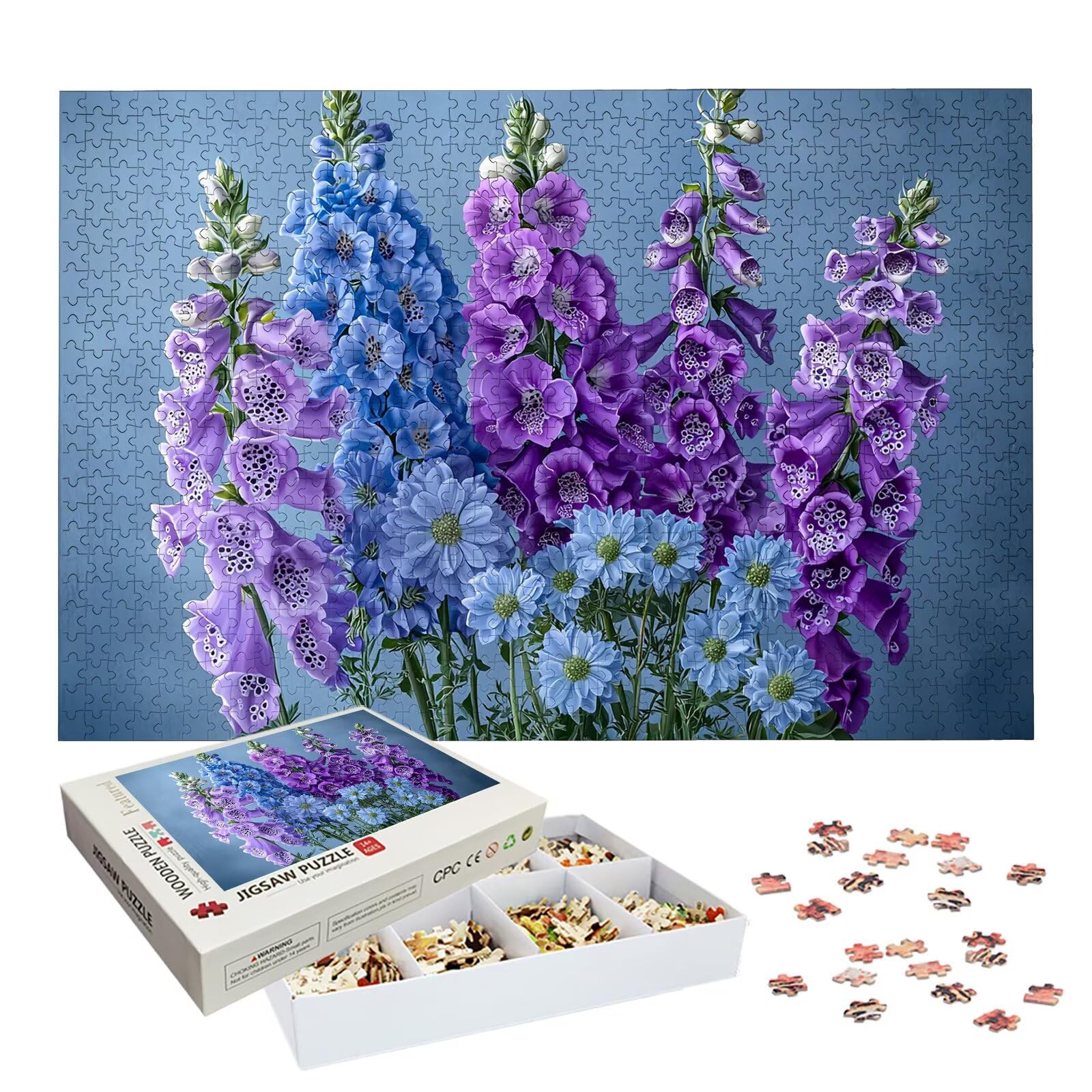 Puzzle 3000 Pezzi Fiore, Puzzle Fiori 3000 Pezzi Arte per Adulti e Bambini, Misura: 122x81 cm, Puzzles Legno per Adulti con Squisita Scatola di Imballaggio, Idea Regalo Donna, Regalo Uomo, -9071