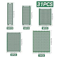 Vista 3 de Smraza Kit de placa PCB de doble cara de 104 piezas, placas de prototipo para soldadura de bricolaje y placas de circuito electrónico compatibles