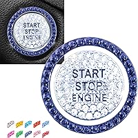 Vista 12 de Cubierta brillante para botón de arranque del motor, llave de encendido y perilla, cubierta de diamantes de imitación de cristal, cubierta de botón