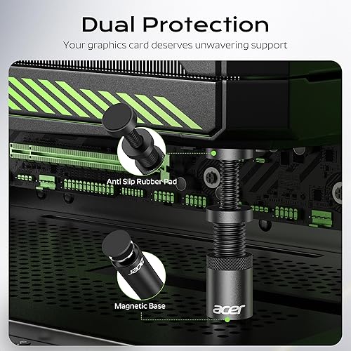 Miniatura 2 de acer Soporte de GPU, soporte de hundimiento de GPU, soporte de tarjeta gráfica GPU con imán y base antideslizante, soporte para tarjeta de video