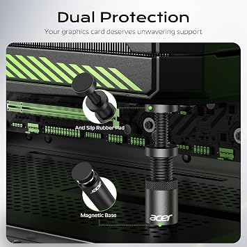 acer GPU Support Bracket, GPU Stand with Magnet Non-Slip Base, (S, 25-50mm)