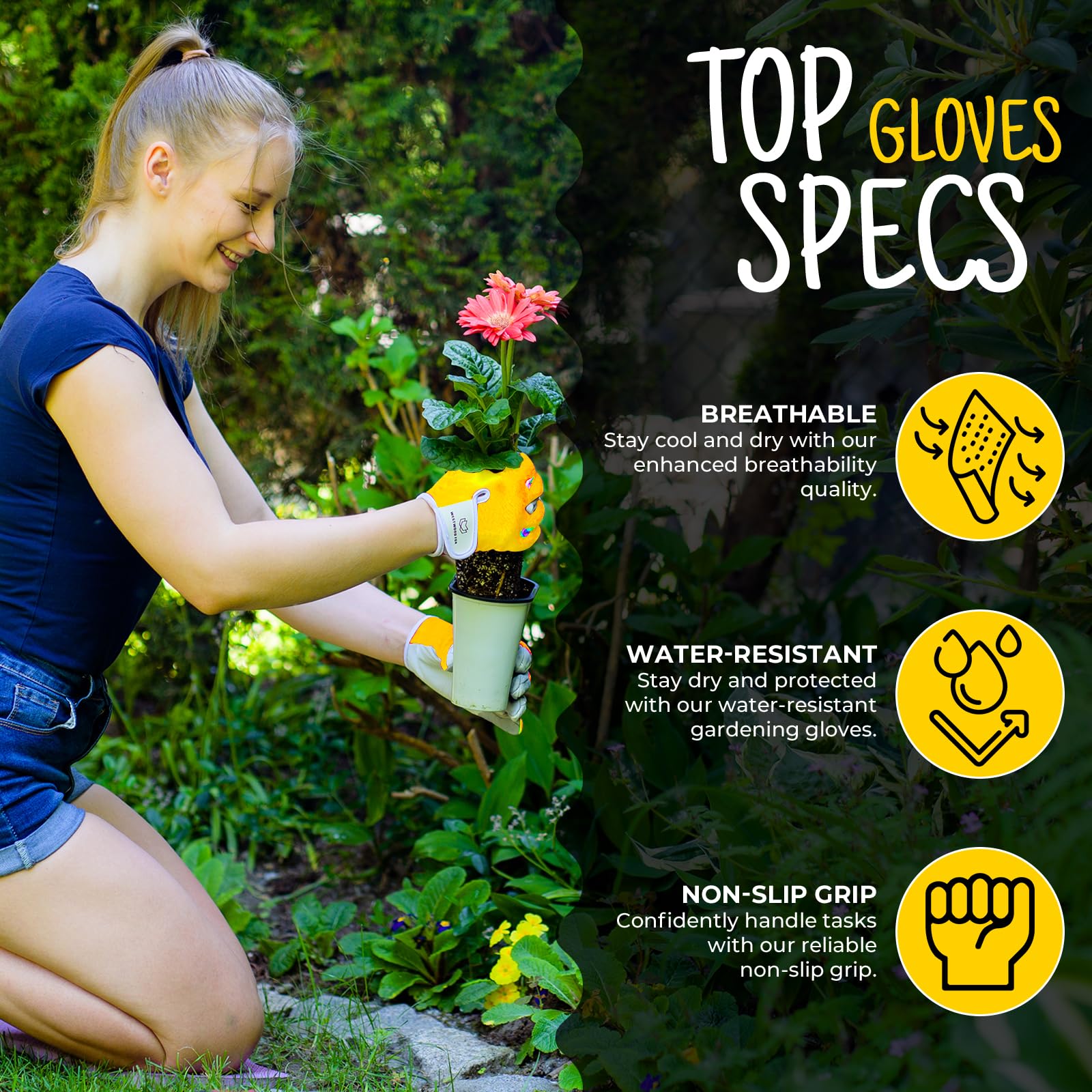 WESTWOOD FOX Ladies/Mens Leather Gardening Gloves Thorn Proof Rigger Garden work gloves, Safety Working Gloves - Image 2