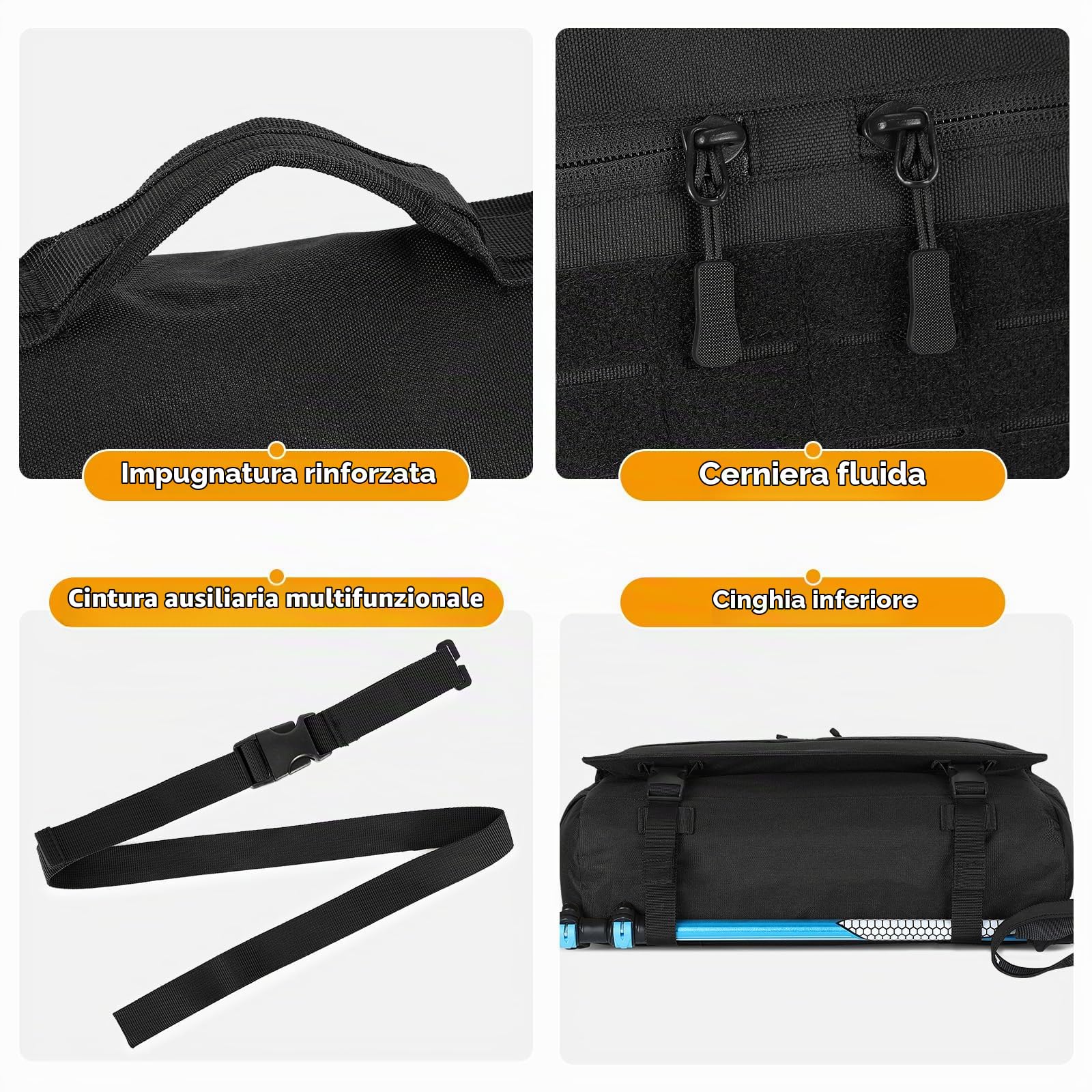 HUNTVP Borsa a Tracolla Uomo Casual Laptop 14 15.6 Pollici Borsa a Spalla Militare Tattico Molle Borsa Messenger per Campeggio Trekking Sport