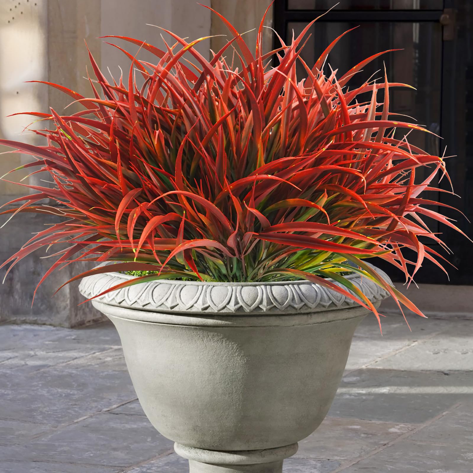 Uieke 12 Bundles Artificial Grass Shrubs