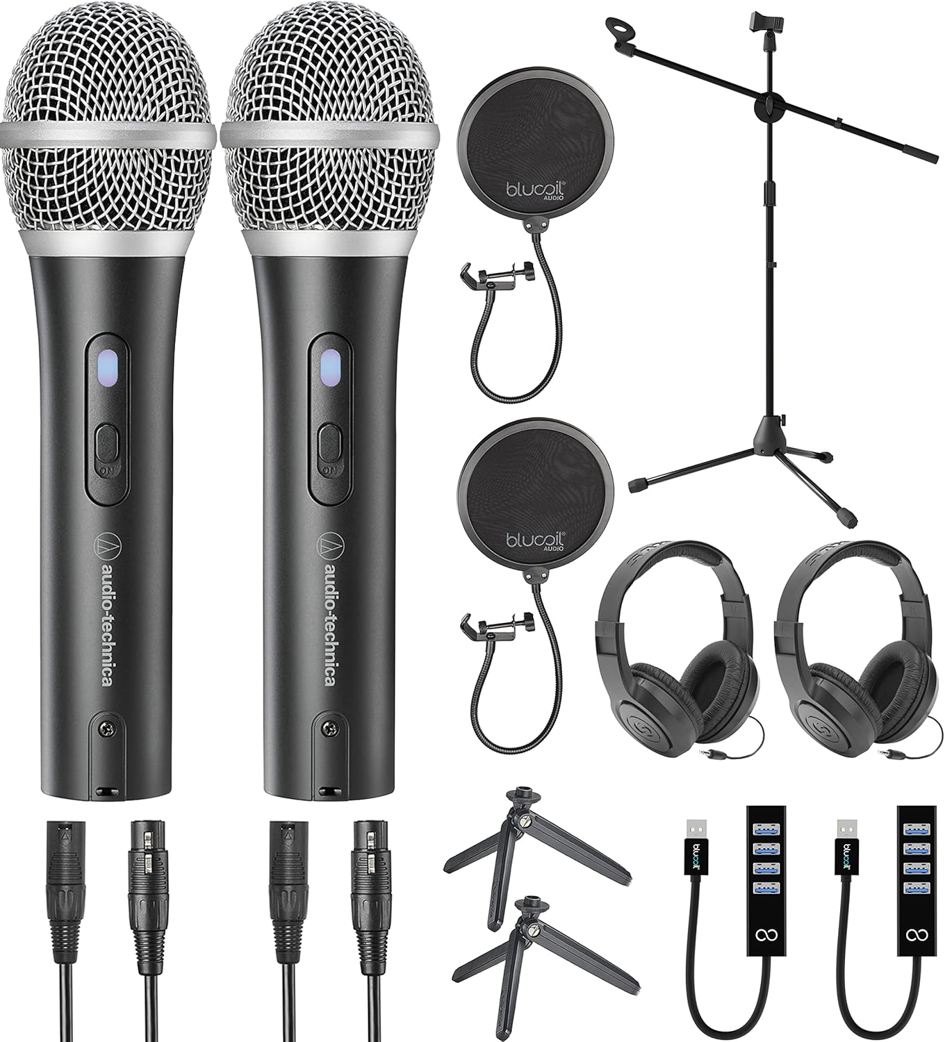 Audio Technica ATR2100xUSB Cardioid Dynamic Microphones (ATR Series) (2Pack