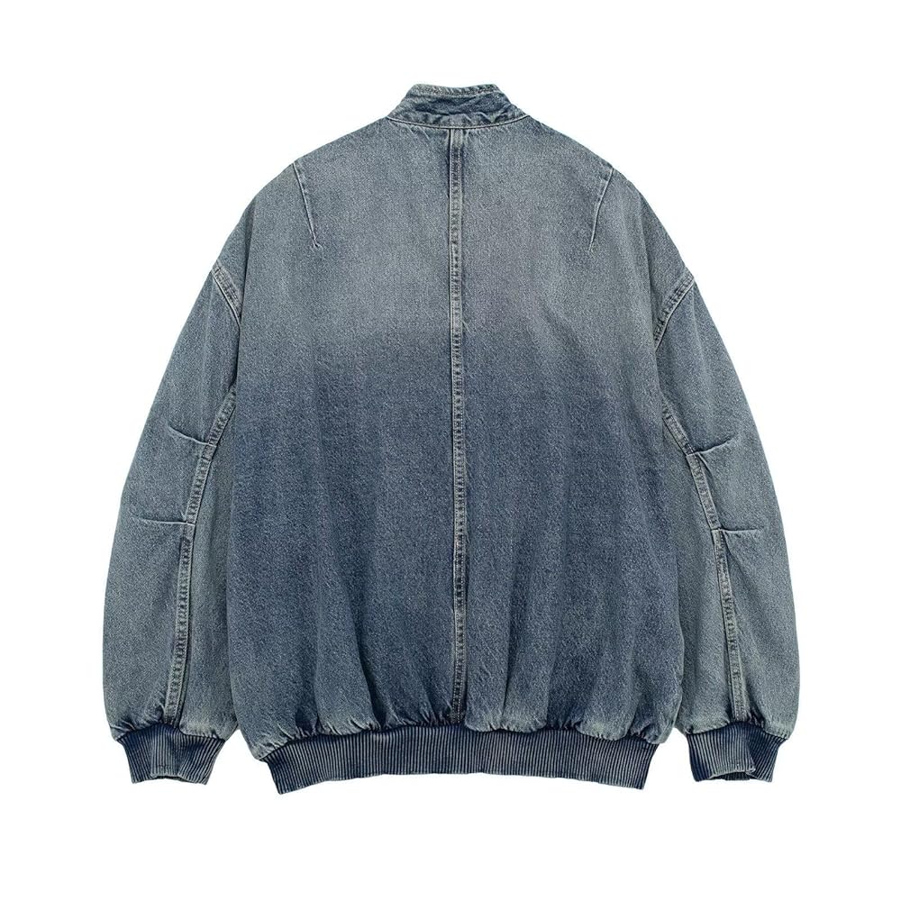 Kwoki Women's Oversized Denim Jacket Casual Long Sleeve Full Kwoki Women's Oversized Denim Jacket Casual Long Sleeve Full