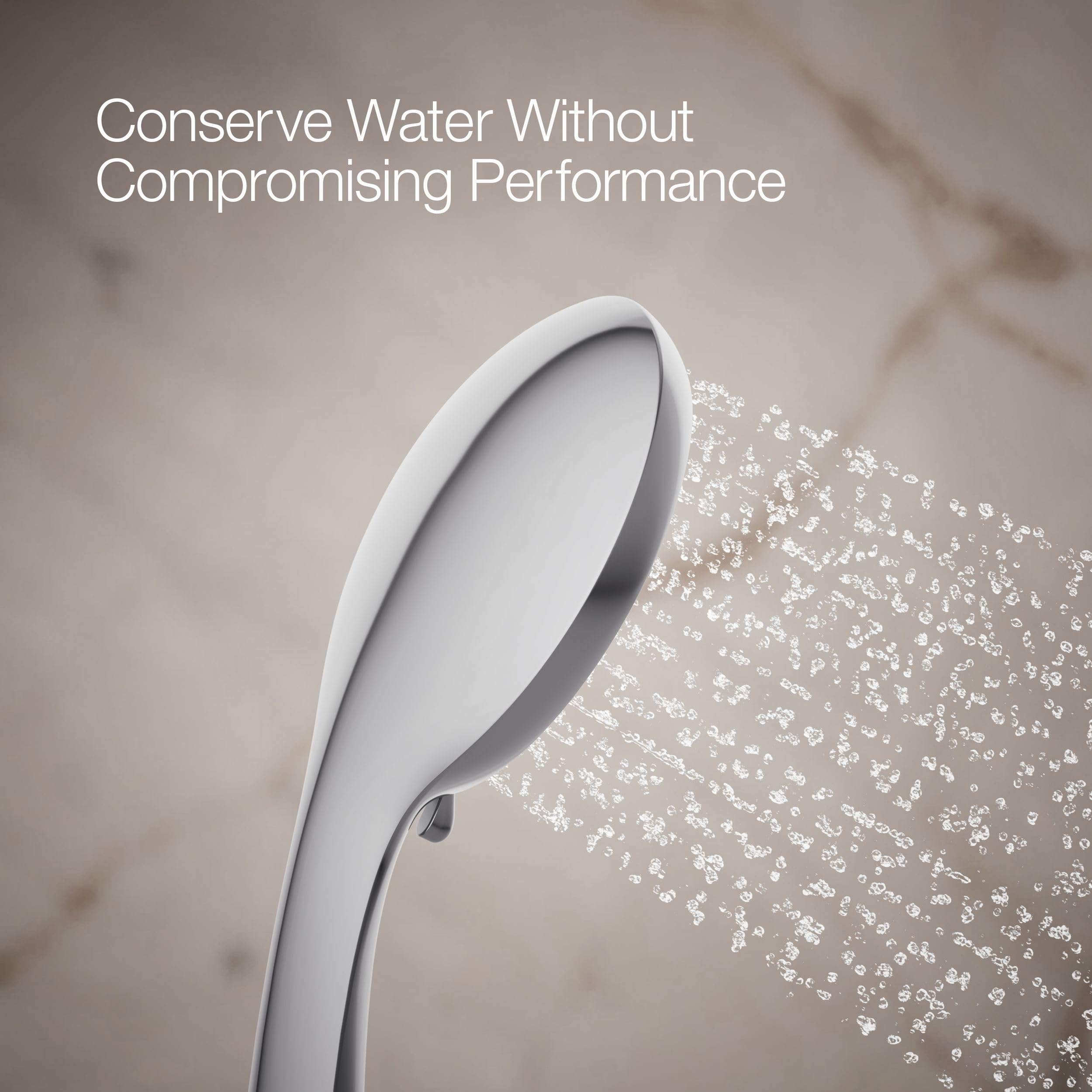KOHLER 72421-Y-CP Awaken B110 czterofunkcyjny prysznic ręczny, słuchawka prysznicowa, 3 ustawienia natrysku, 2,5 GPM, polerowany chrom