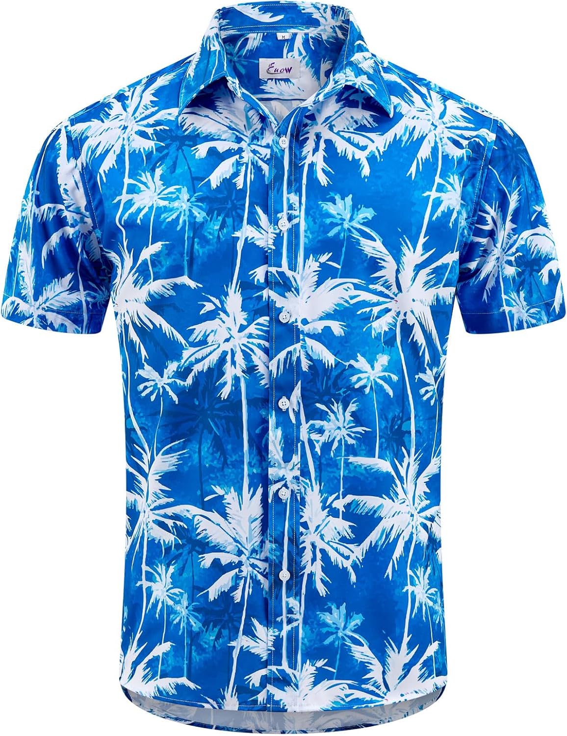 EUOW Men's Hawaiian Shirt Short Sleeve Printed Button Down Summer Beach Dress Shirts - Image 2