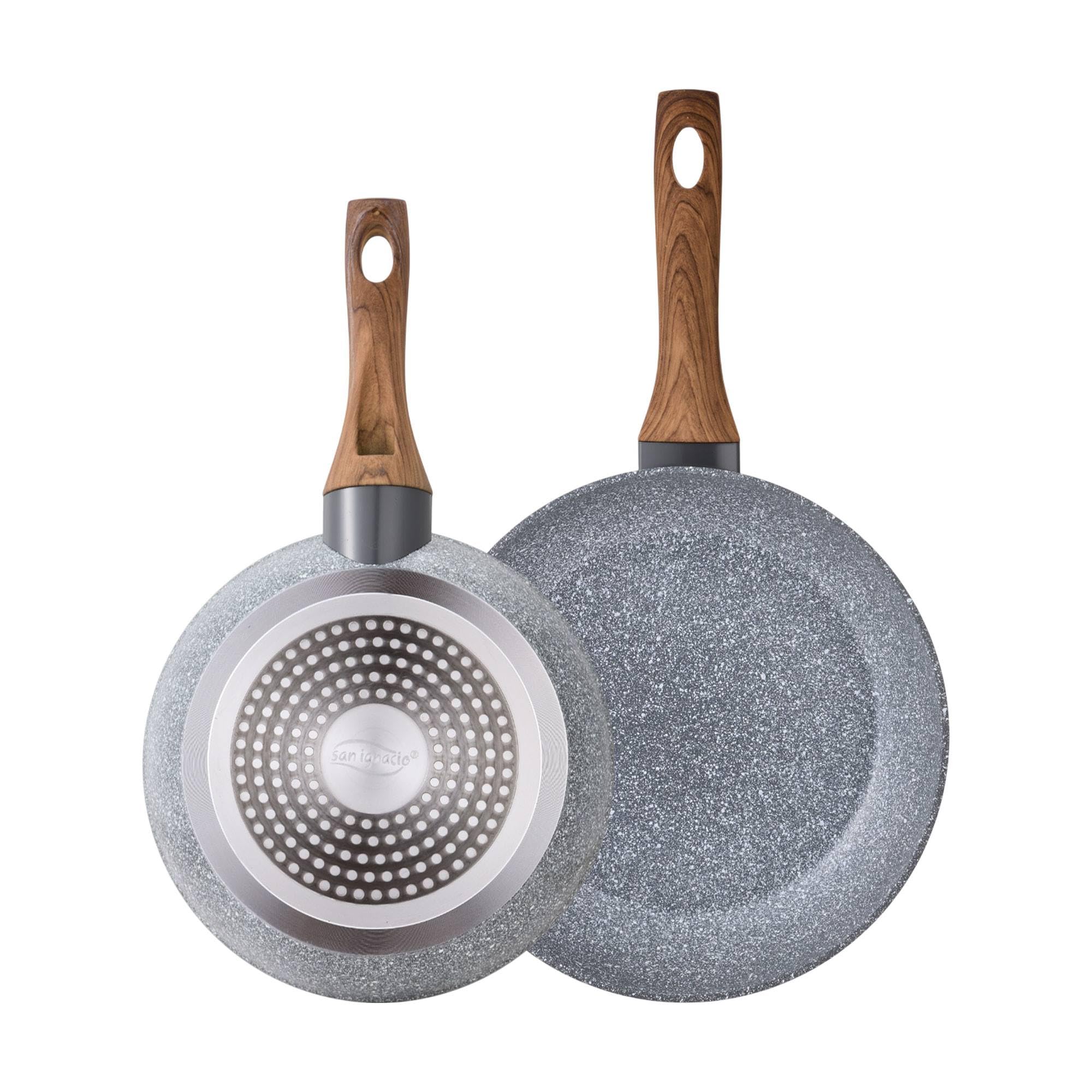 San Ignacio Set of 2 Frying Pans Ø22Ø26cm in Forged Aluminium, Suitable for Induction, Daimiel Collection