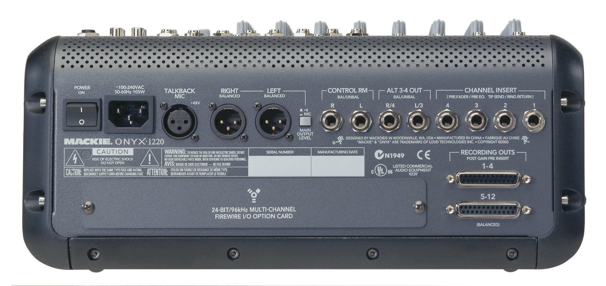 MACKIE ONYX 1220 ミキサー Onyx Series Premium Analog Mixers with Multitrack USB | Mackie