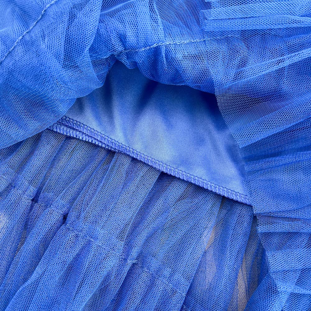 OZEO Röcke,Damen Maxirock Braun Elastisch Hohe Taille Tüll Stufen Faltenrock Schlicht A-Linie Swing Geraffte Rüschen Elegante Lange Röcke Für Mädchen Damen Frühling Herbst,M