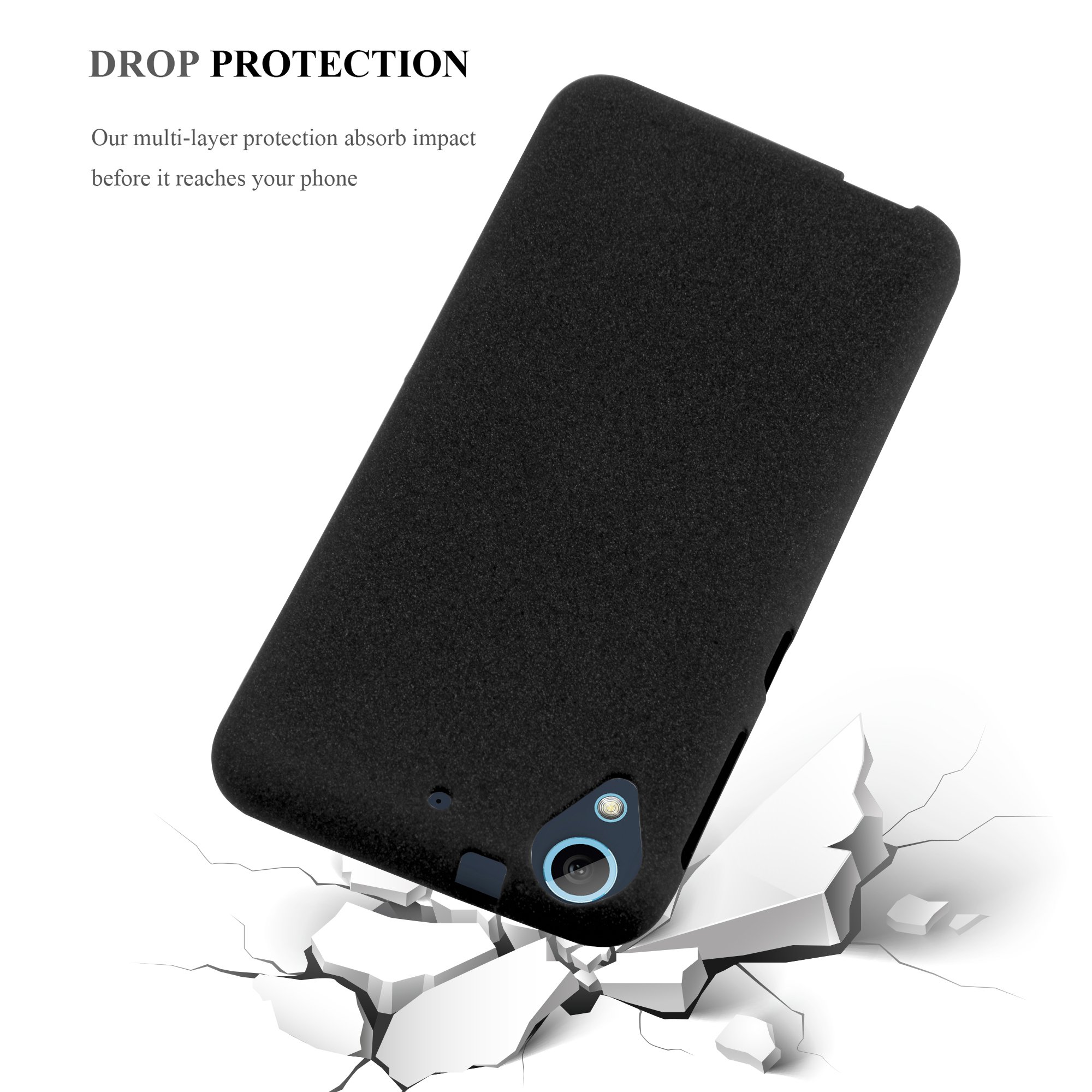 Cadorabo Custodia Per HTC Desire 626G - Cover Morbida In Silicone TPU, FROST ROSSO, Ultra Slim E Antiurto