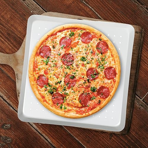 Miniatura 9 de Yardwe Punched Pizza Plate - 9-Inch Aluminum Alloy Baking Pan with 3Mm Vents Ideal for Crispy Pizza and Pastries