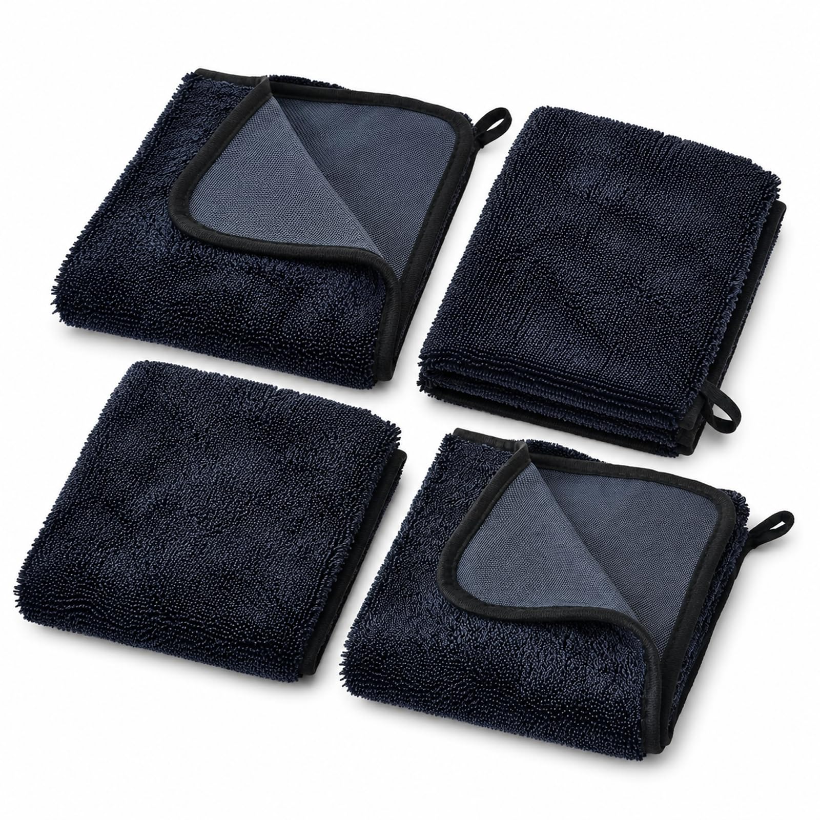 ERQUET 4 Pcs Magic-Wipe Cloth,Magic Bathroom Drying Cloth 40x40cm for Glass