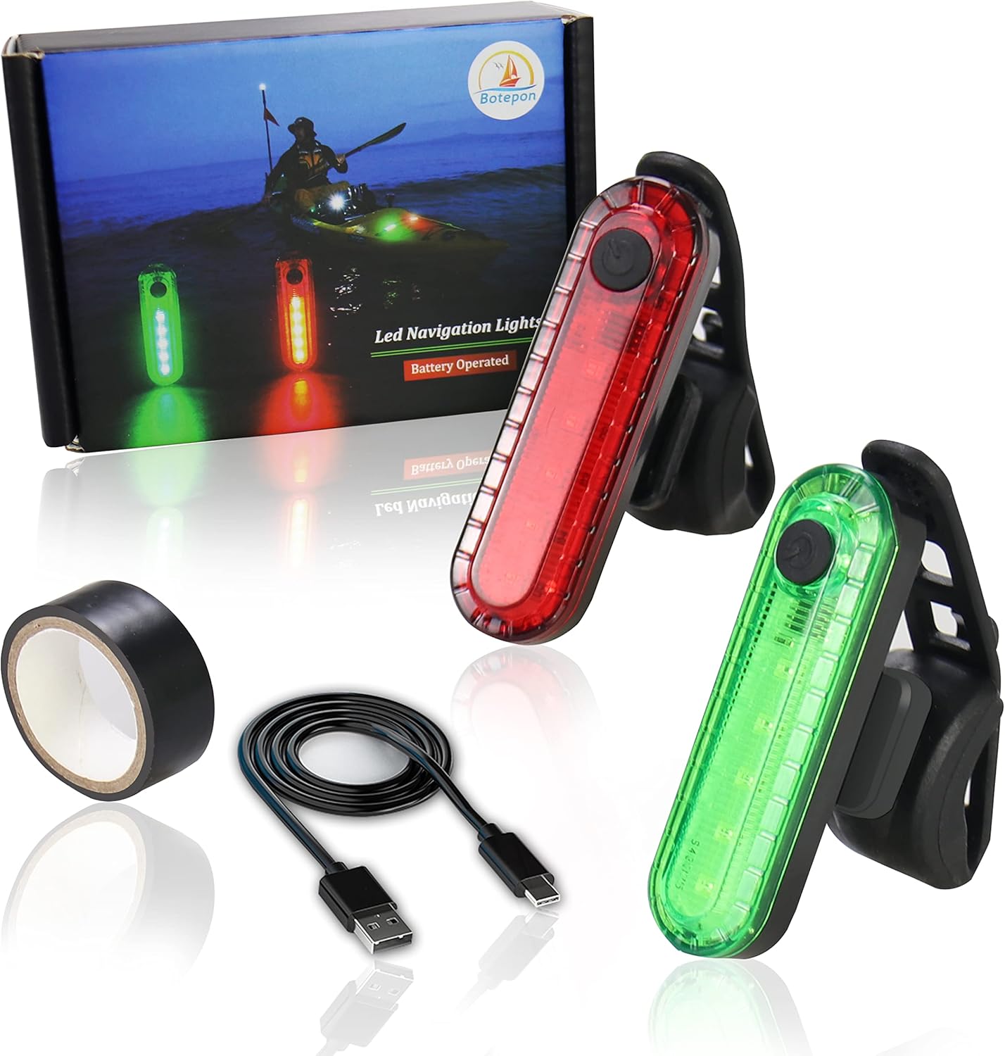 Botepon Kayak Navigation Lights, Kayak Lights For Night Kayaking, Night