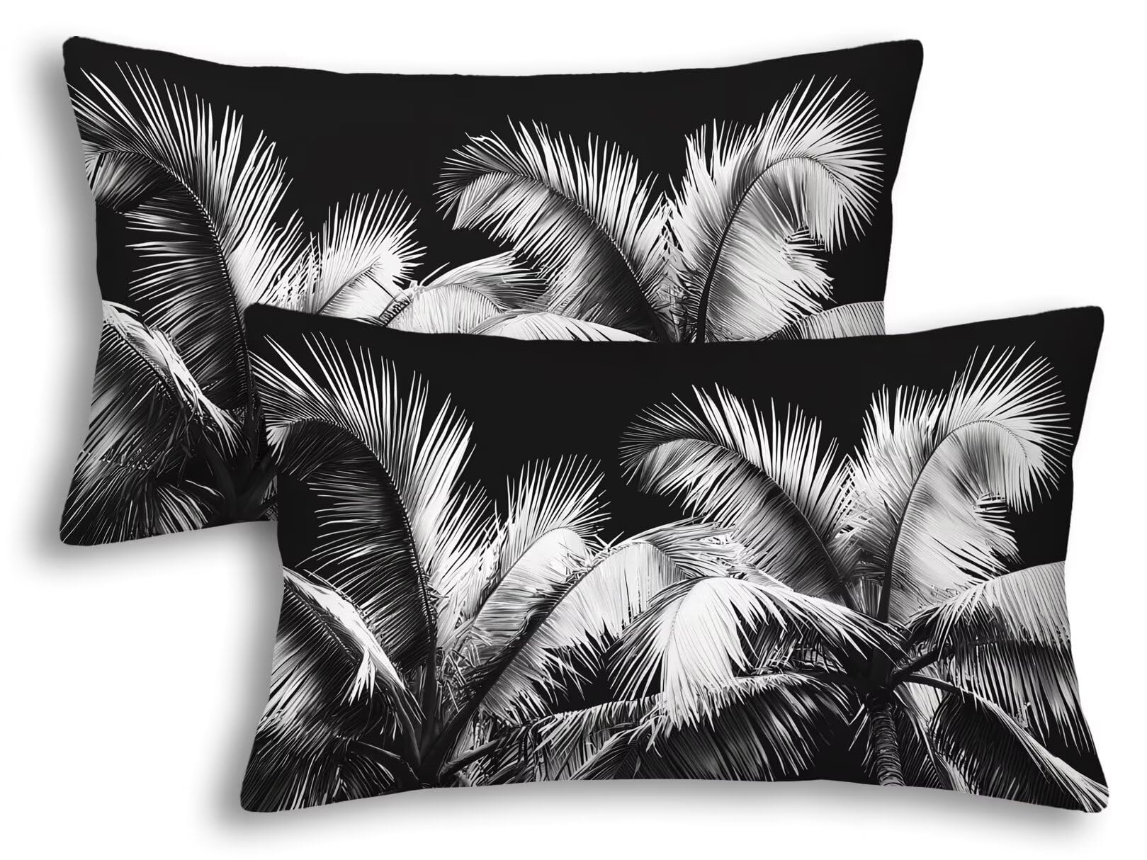 Housse coussin noir rectangulaire déperlante double face pour une protection totale en extérieur