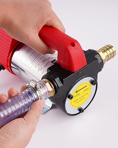 Miniatura 9 de Diesel Transfer Pump 12V 175W, Electric Fuel Transfer Pump for Diesel, Kerosene, 12GPM Battery Powered Diesel Fuel Pump for 55Gal Drum, Self Priming