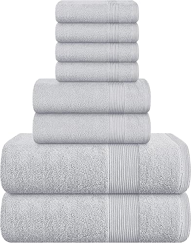 Miniatura 71 de Belizzi Home: Juego de 2 toallas grandes de baño de algodón de alta calidad, 35x70 pulgadas, algodón 100% puro, ideal para uso diario, ultrasuave