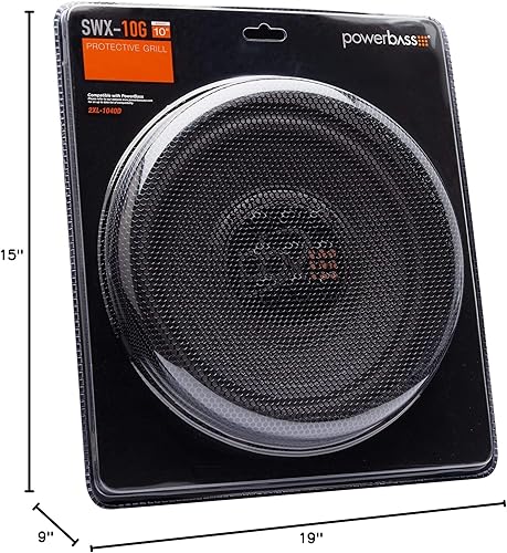 Miniatura 6 de PowerBass Subwoofer compacto de la serie 2XL-1240D 2XL de 12 pulgadas con parrilla de malla de acero SWX-12G