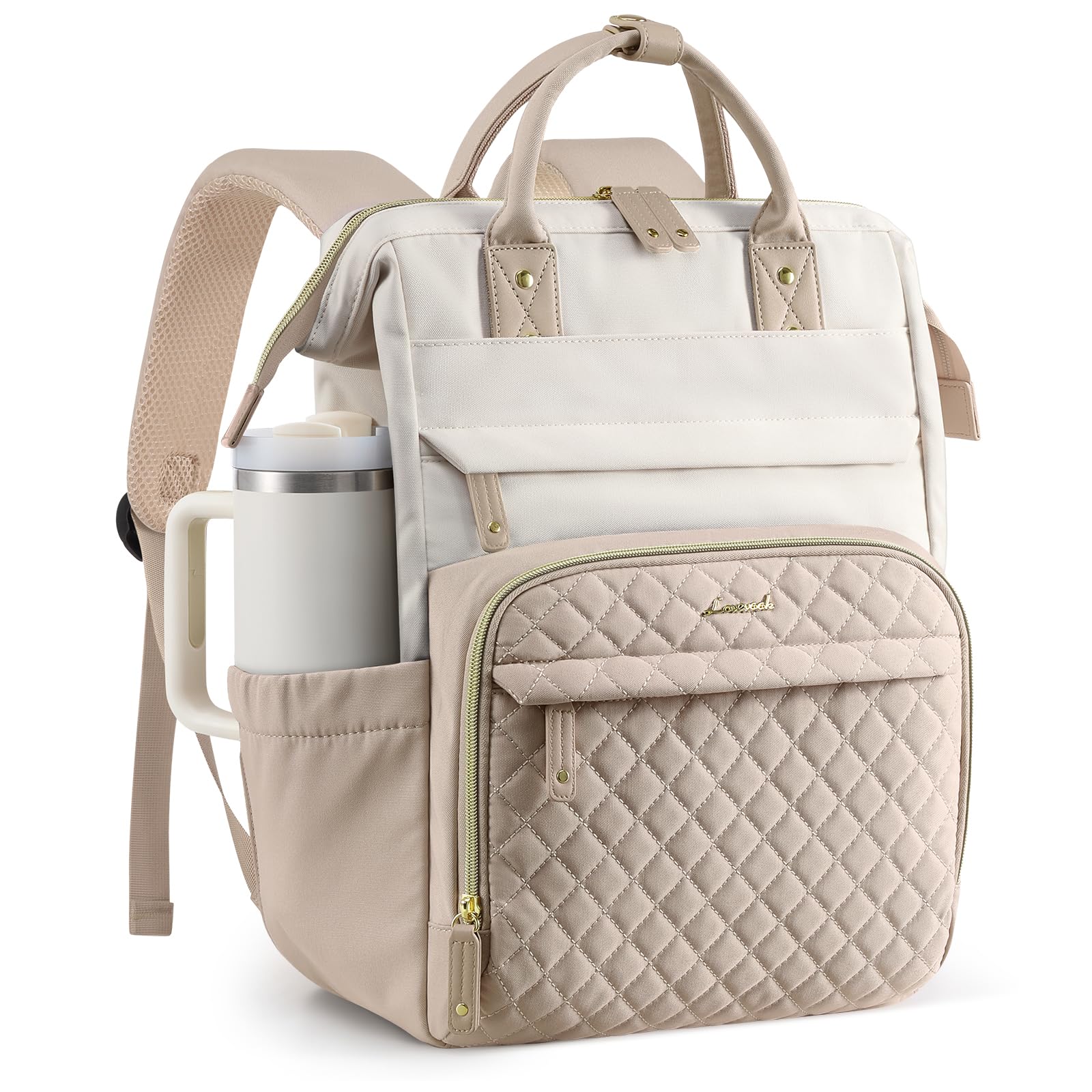 LOVEVOOK Laptop Backpack Women Quilted Teacher Nurse Work Backpack Purse