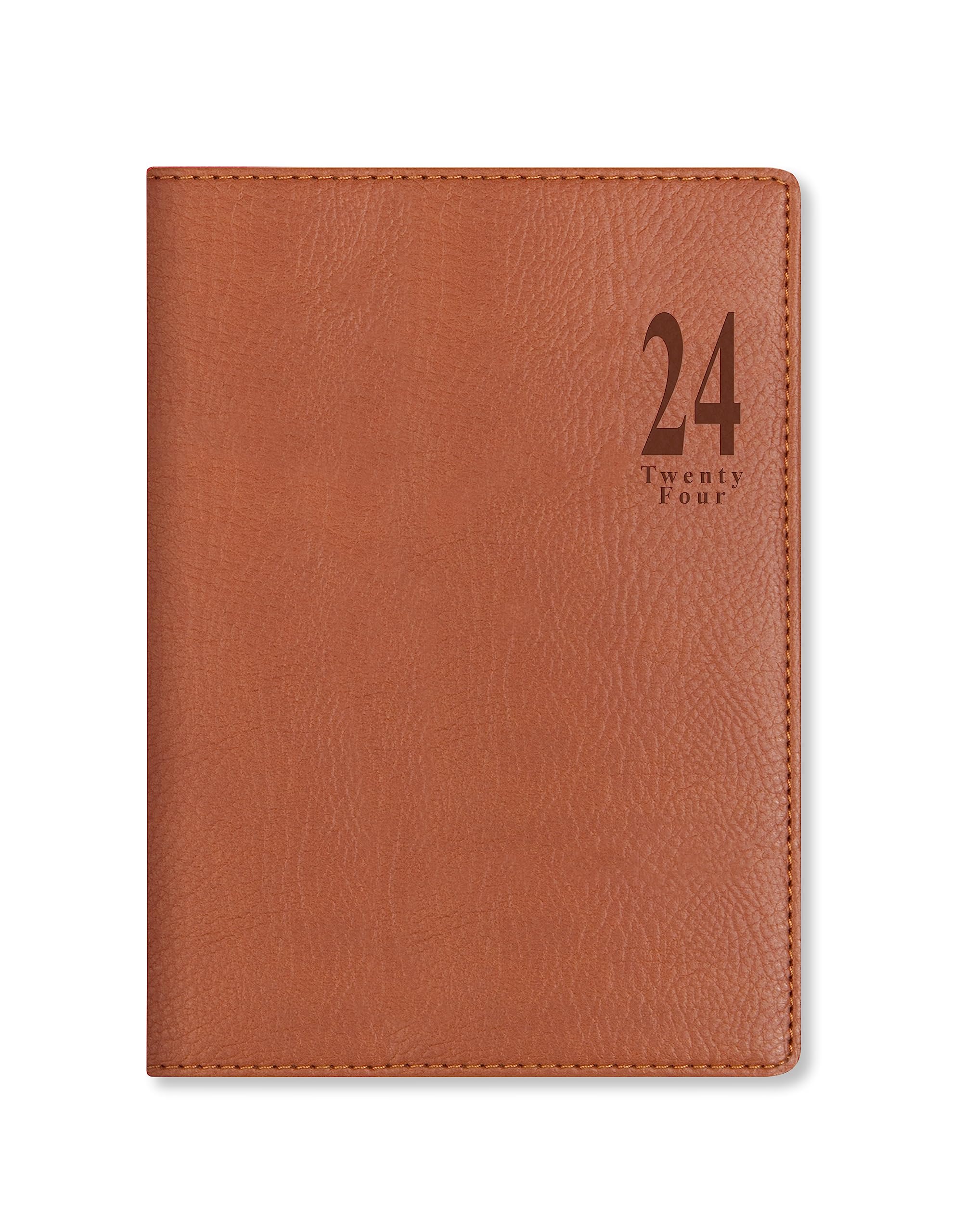Letts Milano A5 week to view 2024 diary - tan