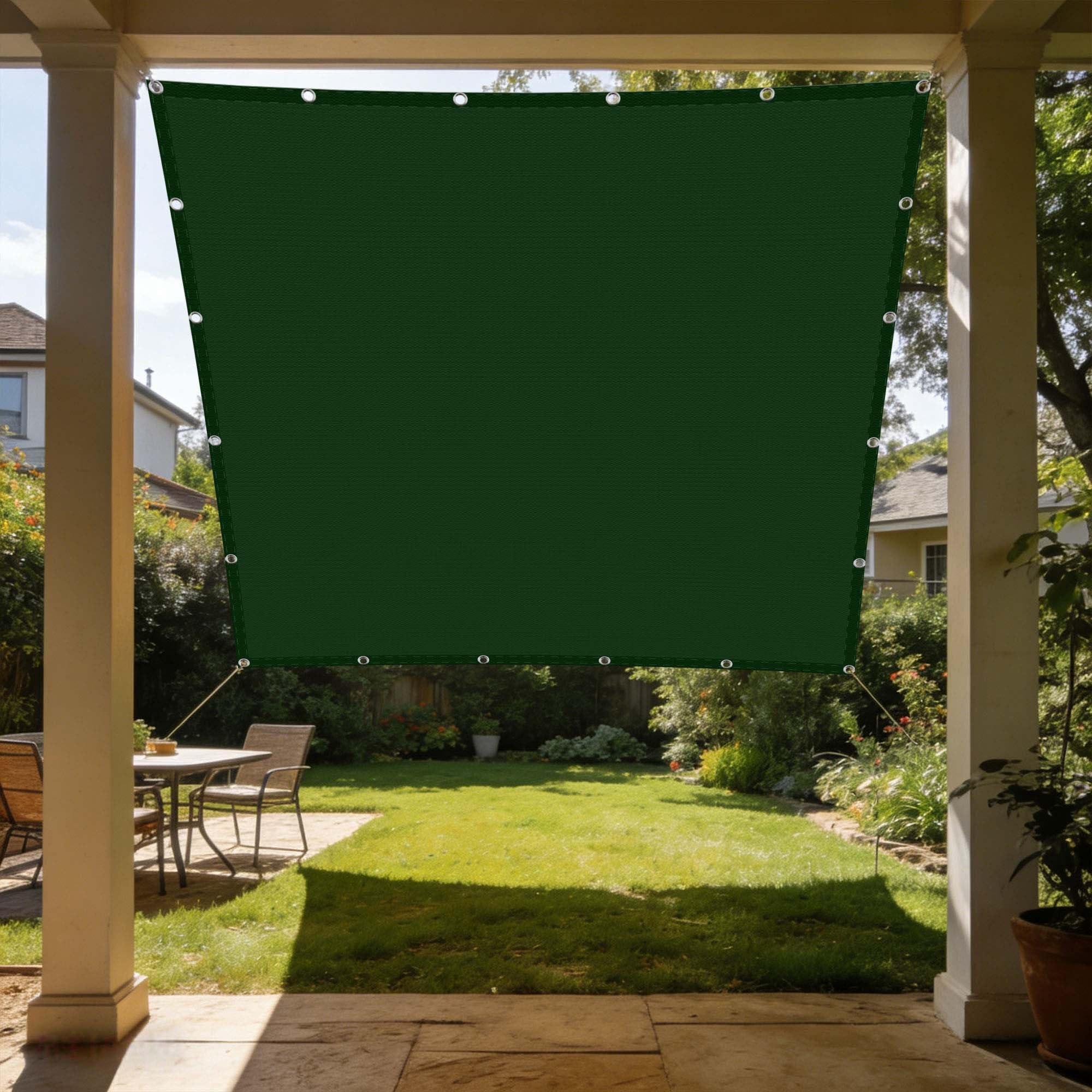Voiles ombrages rectangulaire 2.5x4m vert foncé pour terrasse et jardin