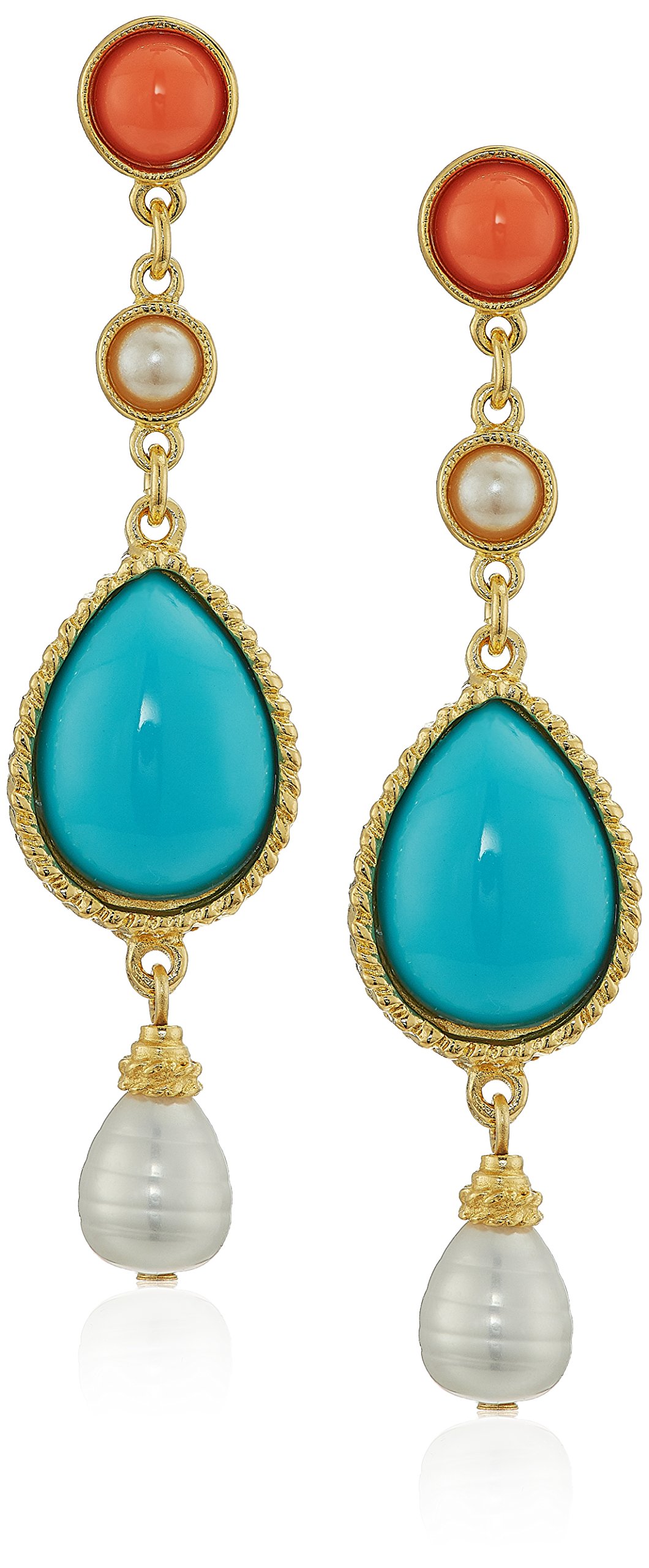 Ben-Amun Jewelry Santorini Turquoise Coral Stone