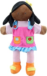 The Puppet Company - Story Tellers - Girl (Dark Skin Tone) Hand Puppet