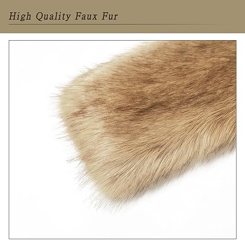 Miniatura 73 de Dikoaina Bufanda de piel sintética de invierno para mujer Blanco