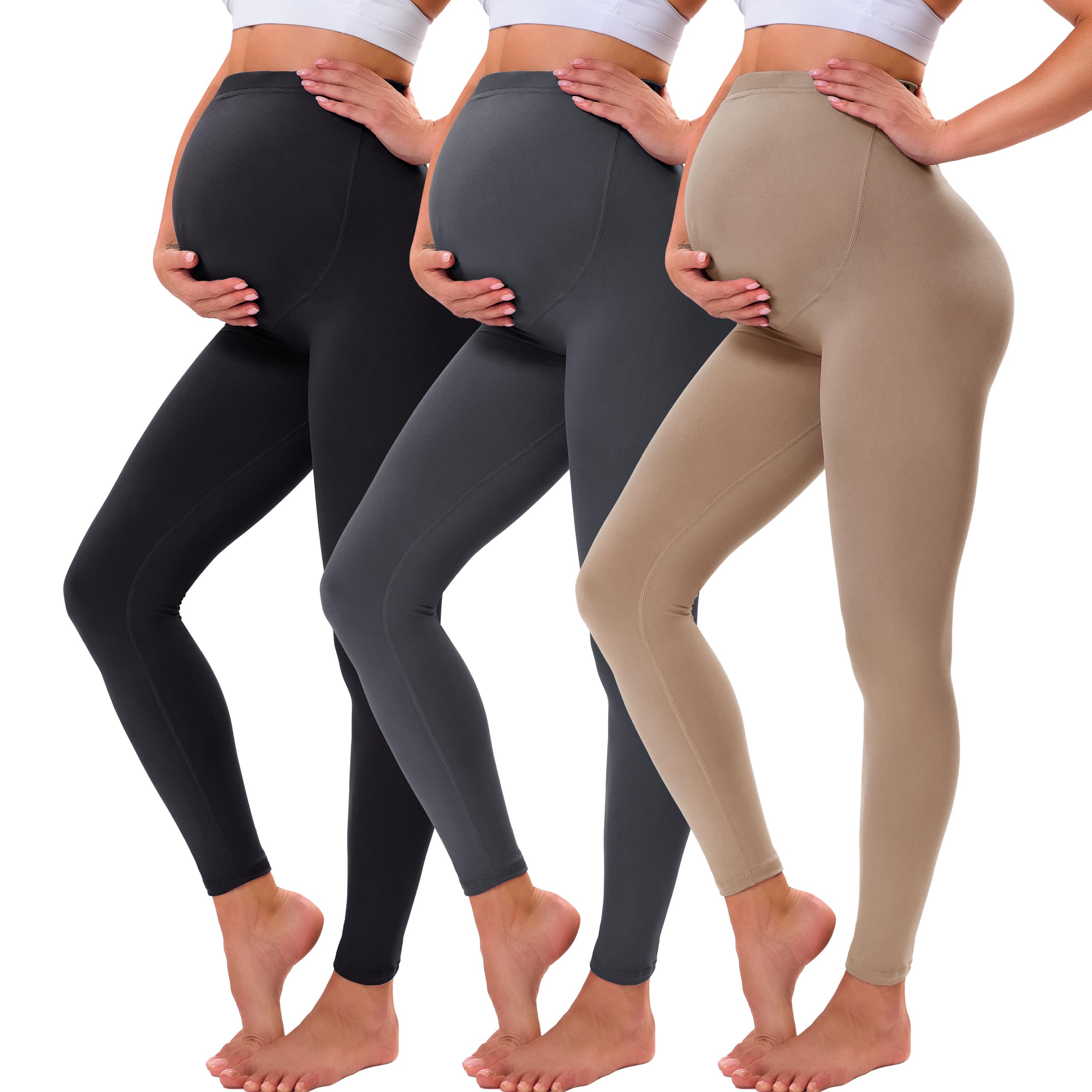 VALANDY Creamlush Leggings premaman sopra il pancione Burroso Morbido Supporto Pancia Regolabile Vita Alta Pantaloni Gravidanza Yoga Pigiama