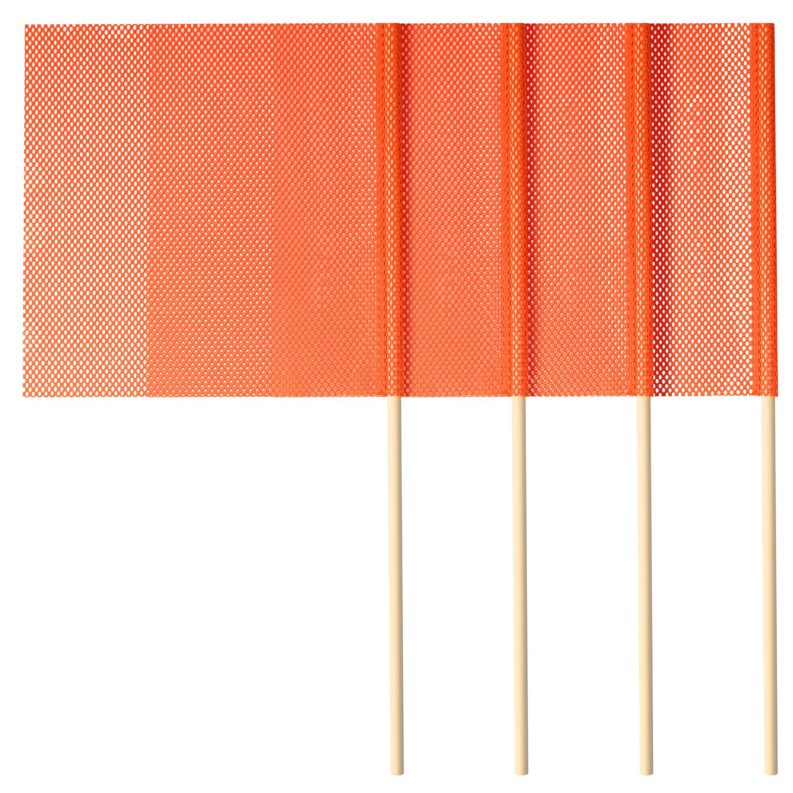 6pk EZ Hook Warning Flag 18 - ORANGE Safety Truck Oversize Load Pilot