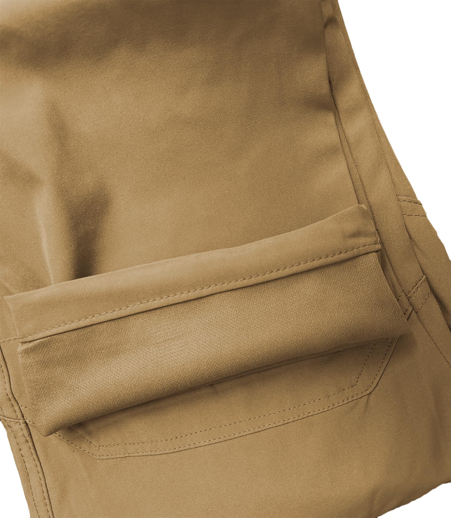 FLYFIREFLY Pantaloni da trekking da uomo, leggeri, impermeabili, per esterni, con tasche multiple (senza cintura)