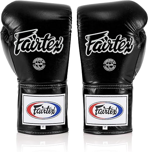 Miniatura 4 de Fairtex Guantes de cuero hechos a mano BGL6  Cierre de puño óptimo con un diseño de pulgar bloqueado  Cuero premium  Espuma de triple capa  Cierre