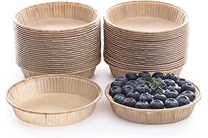 50Pcs Non-Stick Unbleached Paper Mini Tart Pans for Baking