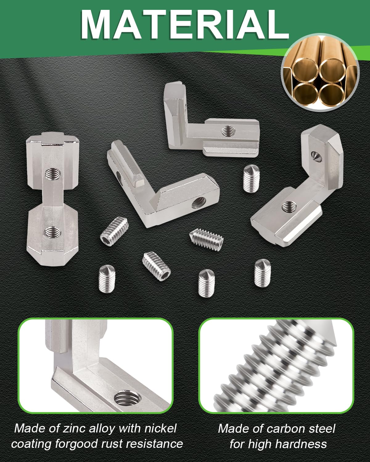 10 Raccordi Angolari A T Per Profili Alluminio 2020 - Connettori 90° Con Viti M5, Per Fai-Da-Te - Foto 6