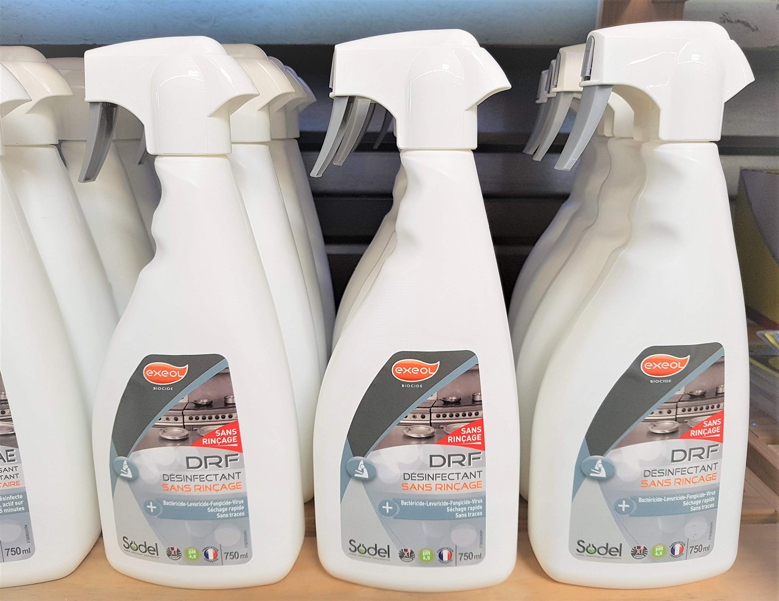 VIRUCIDE EN 14476 SURFACE SANS RINCAGE lot de 2 spray de 750 ml