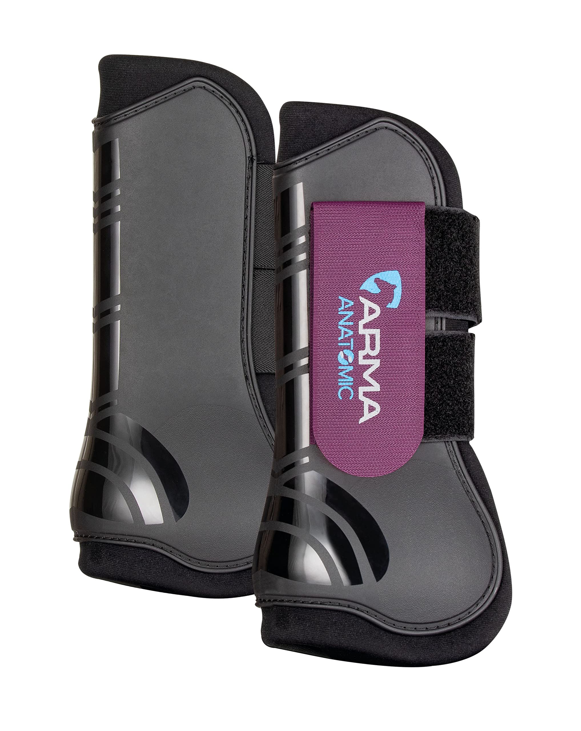 Shires Arma Tendon Boots - Black/Plum Full