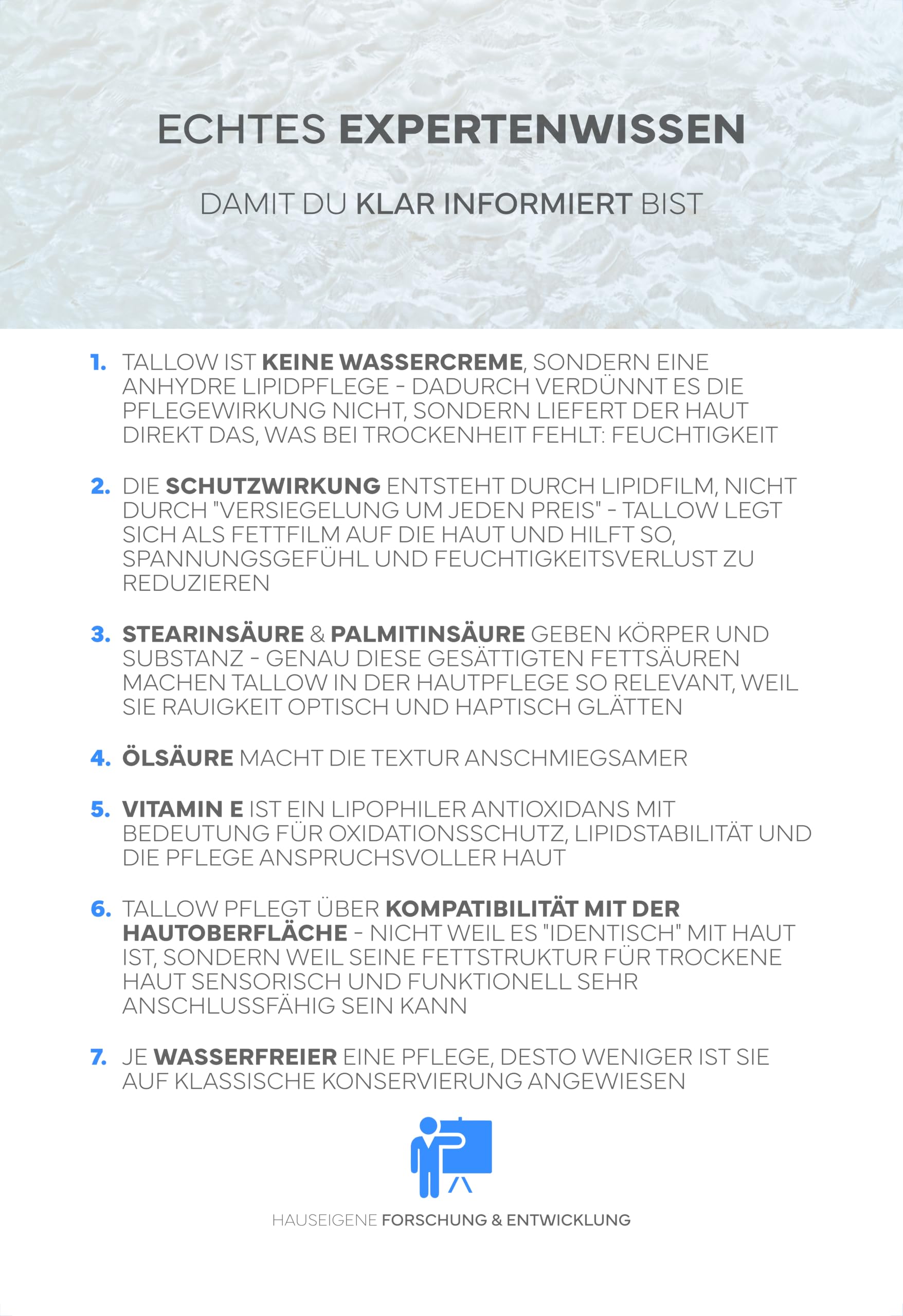 Nachtcreme, Gesichtscreme & Handcreme: Tallow Creme mit Hyaluronsäure (Hyaluronic Acid), Aloe Vera & Vitamin E; Feuchtigkeitscreme für trockene, raue & empfindliche Haut