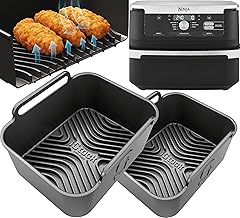 AirFlow Pro™ Ninja 10.4L AF500UK Silicone Liners | Glove-Like Fit for Ninja 10.4L AF500UK | 3mm Thick with 15mm Raised Ridges for Crisp Airflow | Dishwasher Safe | 2PCS AF500UK | by iStock Kitchen