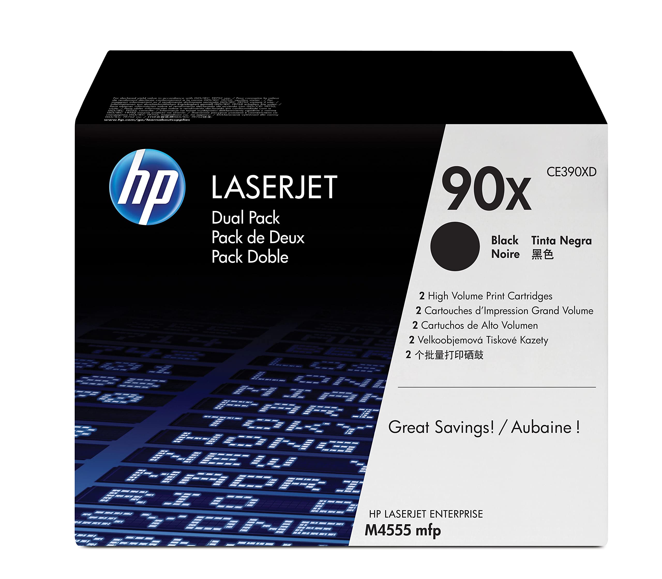 tampone toner original 90xd ce390xd per laserjet enterprise m4555mfp