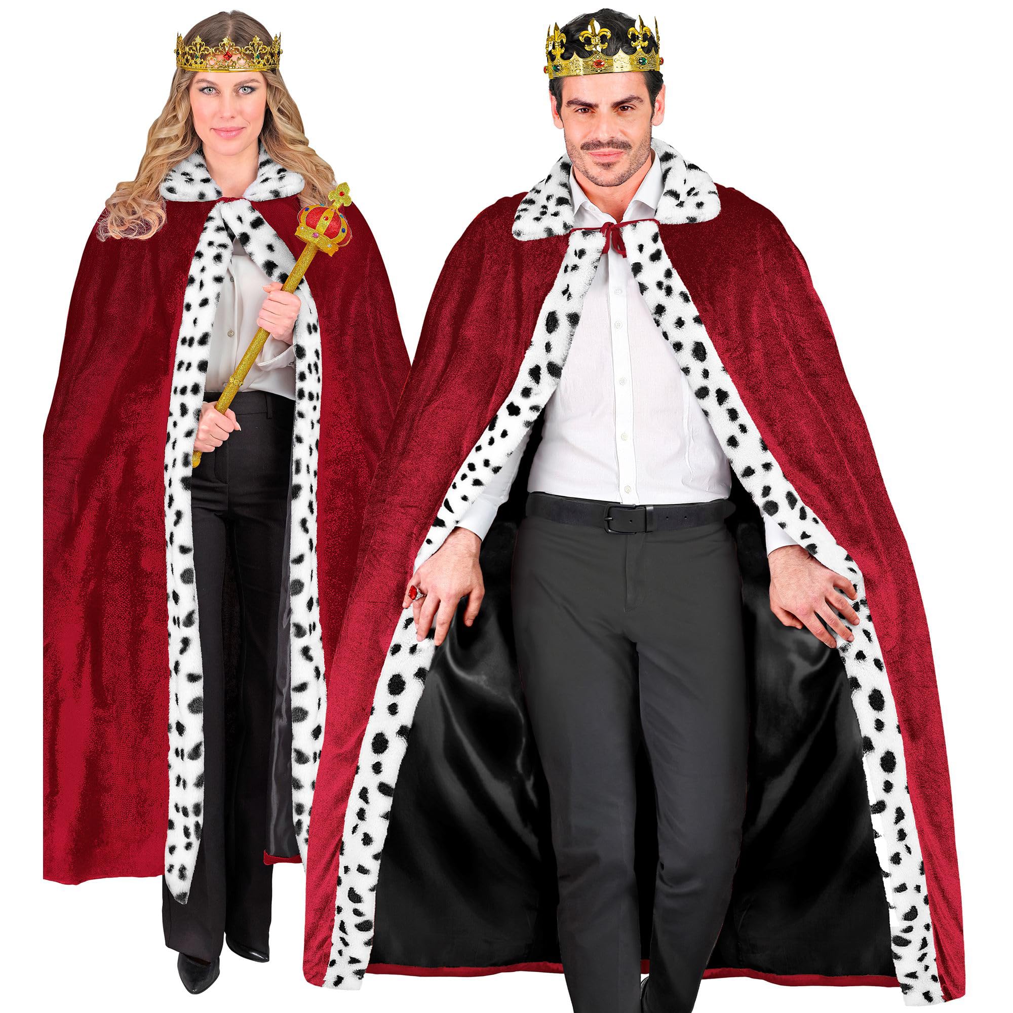 W WIDMANN MILANO Party Fashion - King's Coat Red 140 cm Cape Cape Prince King and Queens Medieval