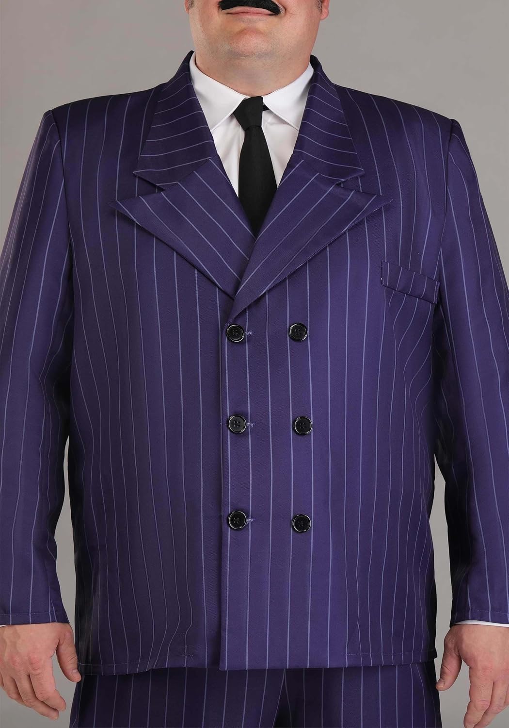 Plus Size Mens Gomez Addams Costume with Jacket, Pants, Tie, and Mustache | The Addams Family | 1960s Halloween Outfit