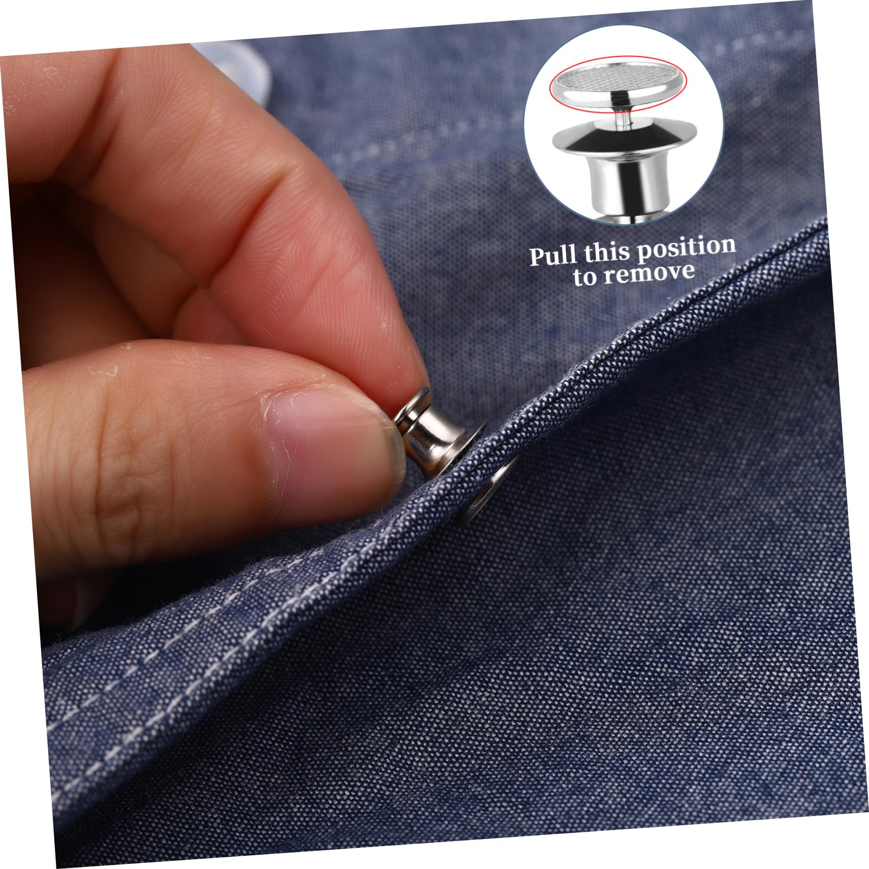 jojofuny 40 Juegos Botón De La Cintura De Los Pantalones Vaqueros Camillas Angosto Ajustamiento Clips Tensor De Cintura De Pantalón Hebilla Metiendo Estirador Metal