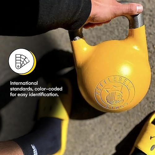 Miniatura 6 de Kettlebell Kings Pesas rusas de competición (mango de 1.299 in) 8.8-70.5 lbs  Pesas de mano Equipo de gimnasio de entrenamiento y juegos de