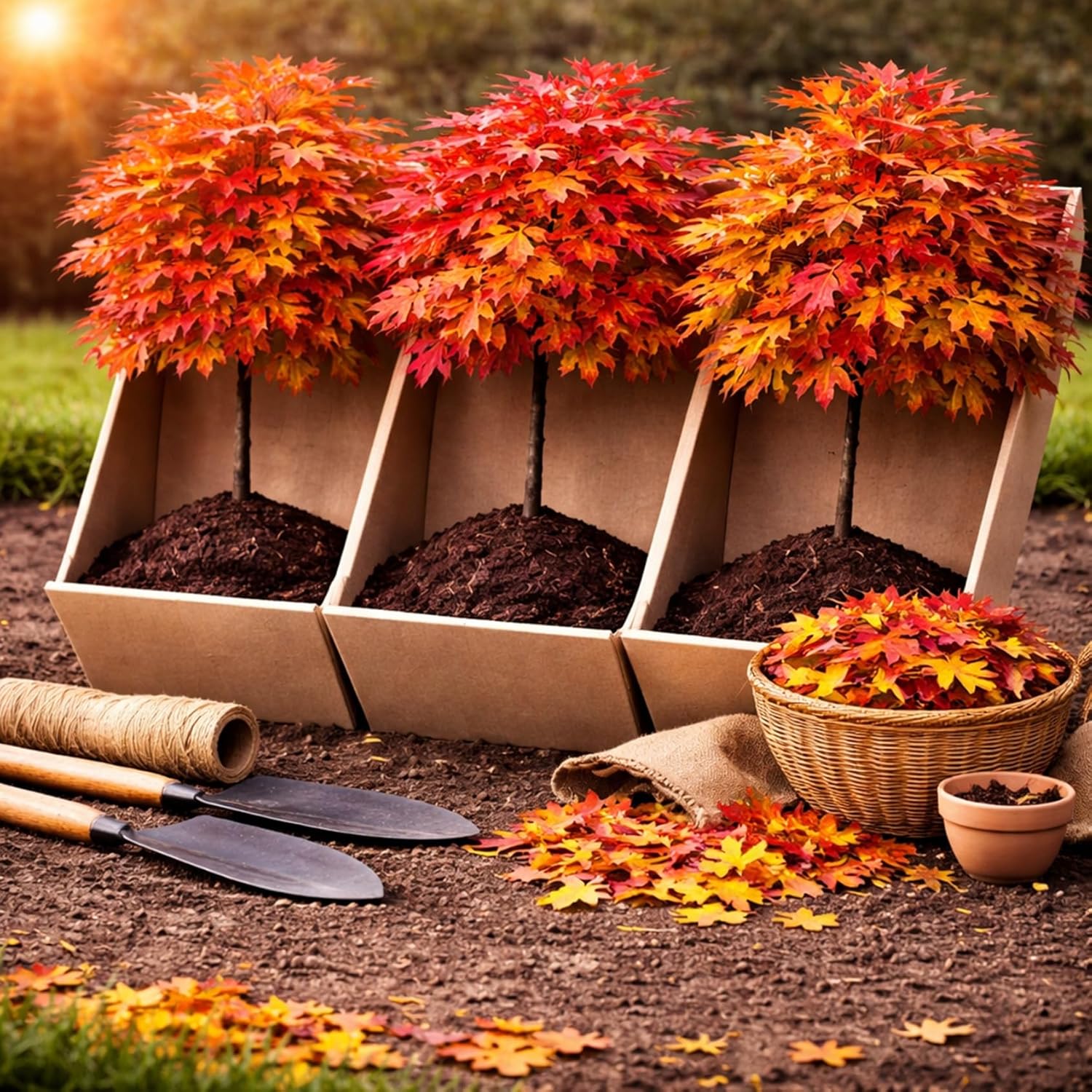 3 Live Pin Oak Trees for Planting – Quercus palustris – Fast Growing Shade Trees – Hardy Landscape Oaks with Beautiful Fall Color (3 Trees)
