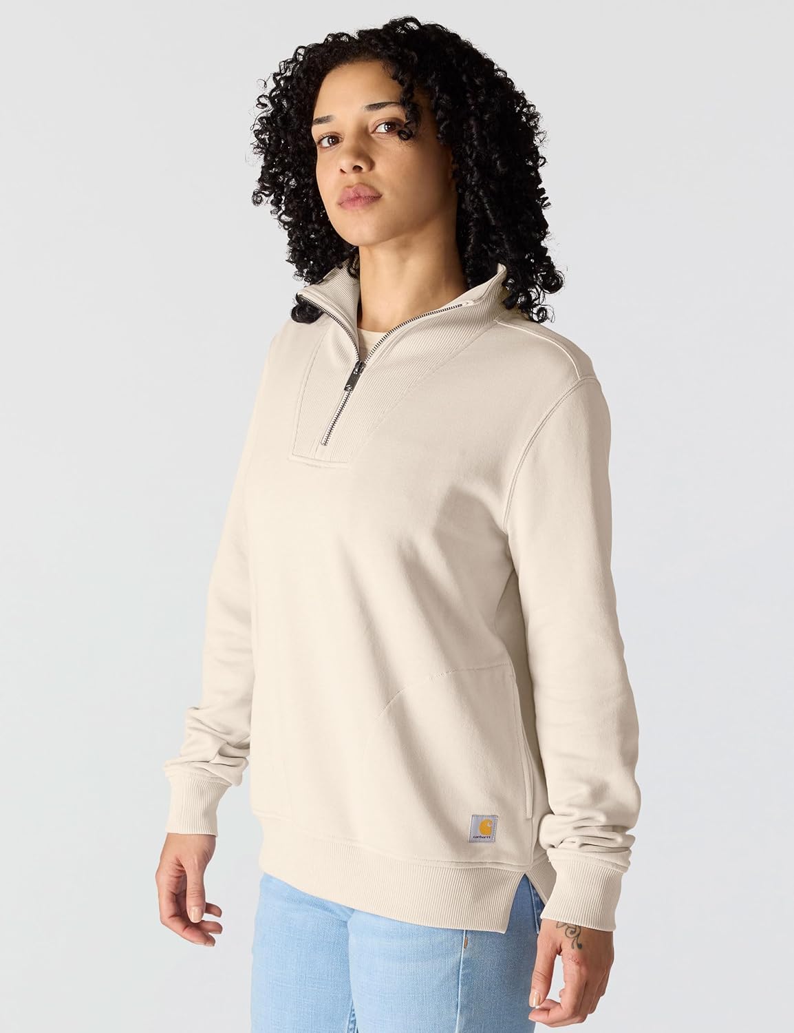 Carhartt Women's TENCEL Fiber Series Relaxed Fit Half-Zip Sweatshirt - Image 2