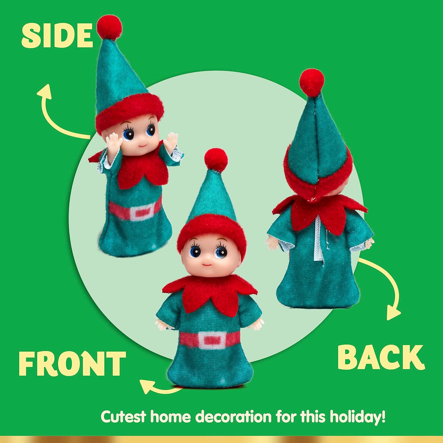 JOYIN 3 PCS Christmas Tiny Doll Colorful Plush Dolls Accessories Tiny Doll of Girl for Accessories and Props, Christmas Party Decoration and Stocking Stuffers