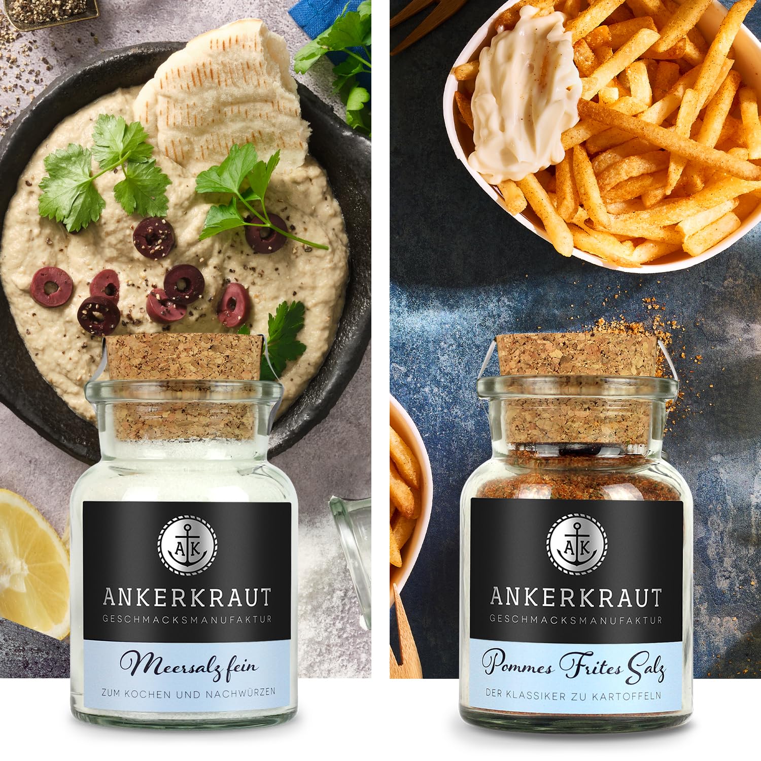 Ankerkraut "Jeder kann kochen" Gewürz-Set, 12er Set mit Klassikern, wie Bolognese, Frikadellen, Pommes, Hähnchen und Curry, 1015 g Gewürze