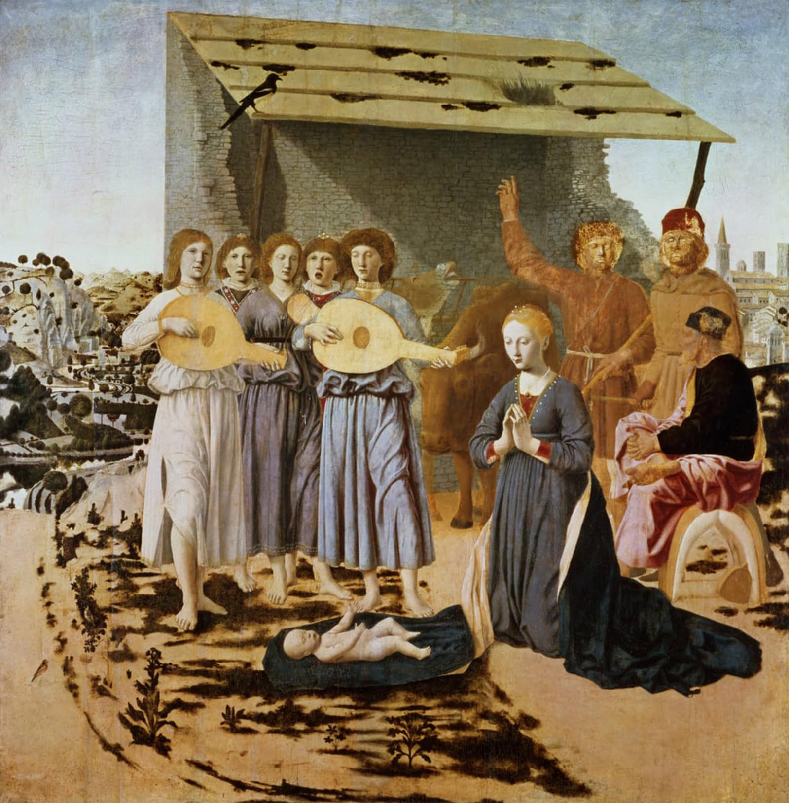 POSTERIIk Famous Animal Posters Vintage Picture Nativity by Piero Della Francesca Modern Wall Decor for Home Decor 60x90cm