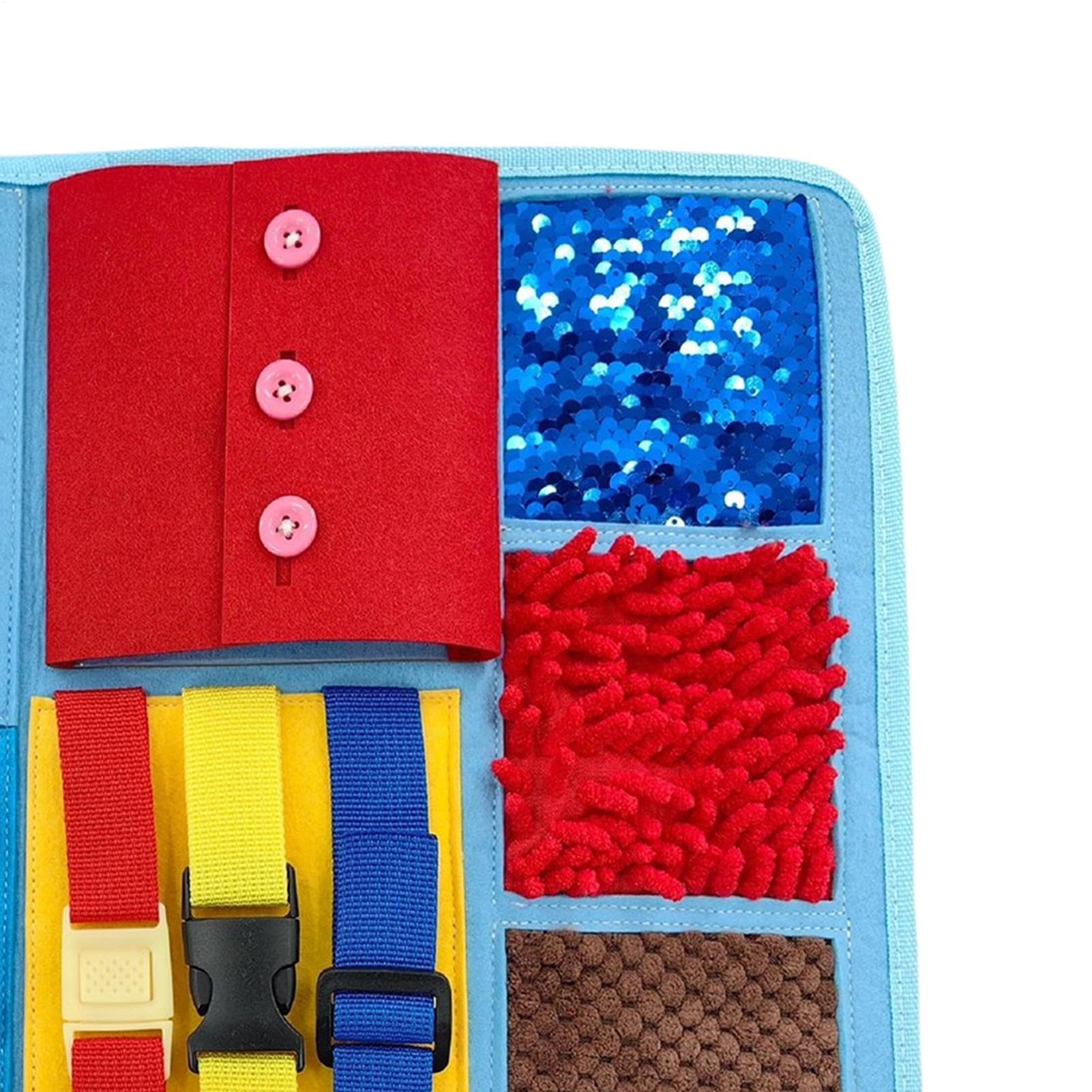 Zappeldecke für Erwachsene – Demenz-Sensorkissen | Beruhigungsbrett für Kinder, Fidget-Aktivitätsspielzeug | Alzheimer-Entlastungsmatte für Senioren, Angst, Stress, Spannung, Stimmung, Gedächtnisverlu